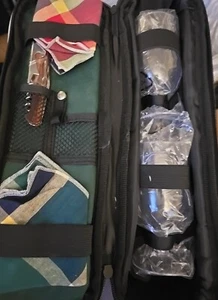 Lexus Picknick Wein Canvas Beuteltasche Lexus bestickt Halter Heftklammer 15" x 9" tolles GIF - Bild 1 von 3