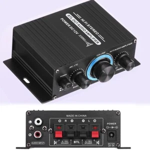 Amplificador de audio estéreo digital HiFi 2 canales mini amplificador de potencia DC 12V FM coche hogar - Imagen 1 de 11