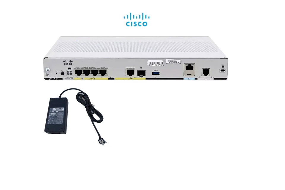 Cisco ISR C1117-4P Integrated Services Router with Power Supply Unit - Image 1 of 1