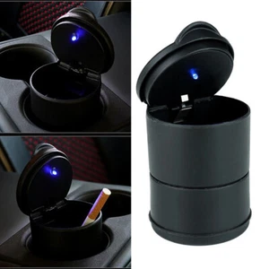 Auto Car Ashtray Cigarette Cup Ash Holder LED Light Lid Portable Detachable - Zdjęcie 1 z 5