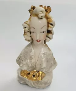 Vintage Cordey Porcelain Victorian Lady Bust Figurine - Picture 1 of 12
