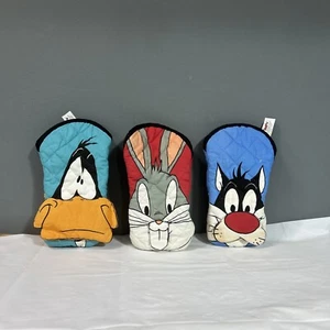 Set of 3 90’s Looney Tunes Sylvester Daffy Bugs Bunny Pot Holders S - Bild 1 von 9