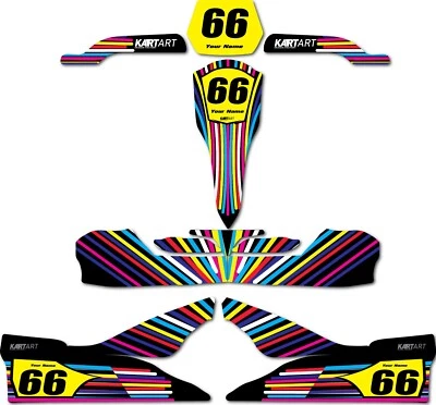 Tony Kart OTK M2 full custom KART ART sticker kit VIVID STYLE / graphics - image 1 of 3