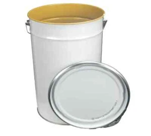 UN Approved 25 Litre Metal Pail Bucket Drum with Lid & Ring Closure - Bild 1 von 4