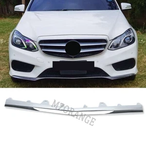 Chrome Front Bumper Lower Lip Trim Middle For Benz E-Class W212 E350 2014-2016 - Picture 1 of 12
