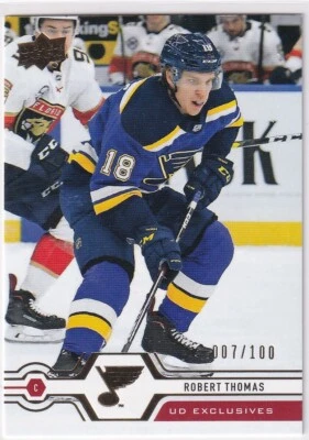 2019-20 Upper Deck Series 1 Exclusives Robert Thomas #007/100 - Image 1 of 2