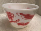 Vintage Fire King Mixing Bowl With Kitchen Aides Decorations 7.5 Inches