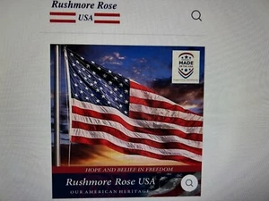 US Flag - 100% Made In USA. Cotton American Flag 6x10 Ft By Rushmore Rose USA - Picture 1 of 6