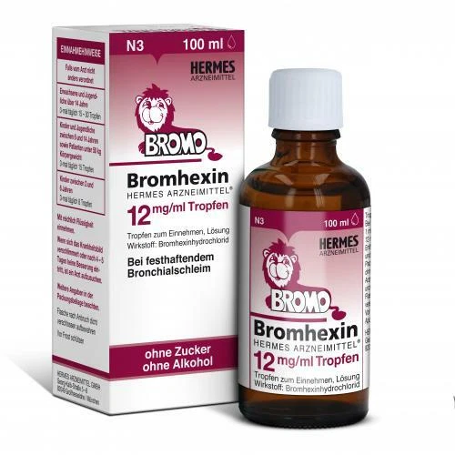 HERMES ARZNEIMITTEL GMBH BROMHEXIN Hermes Arzneimittel 12 mg/ml Tropfen 100 ml PZN 16260594