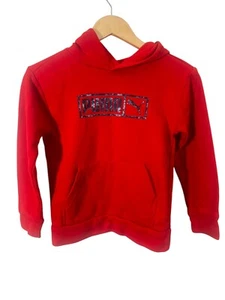 Puma Boys Hoodie Sweatshirt - orange - Size Small / 8 - Picture 1 of 8