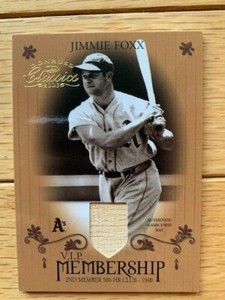 JIMMIE FOXX g/u BAT #01/40 2003 Donruss Classics VIP Membership Philadelphia A's