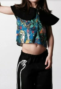 Castelbajac Wolf & Rita hands sketch embroidery 8 Girls Bermuda Shorts #CB3 - Picture 1 of 9