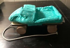 Panda Crate Pull Truck Green Easy To Clean Infant Toys