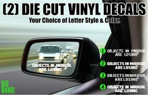 Decal Sticker SET Objects in Mirror are Losing Diesel Truck Off Road SIde Mirror - Picture 1 of 3