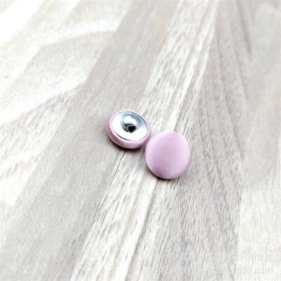 50pcs Fabric Satin Cloth Covered Buttons with Shank Clothes Sewing DIY Crafts - Image 1 of 4