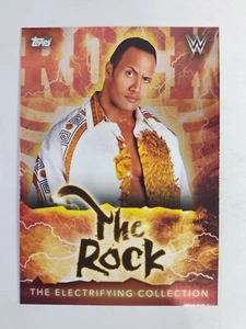 2021 Topps Superstars WWE 〜 ELECTRIFYING COLLECTION FOIL #215 THE ROCK - Picture 1 of 2