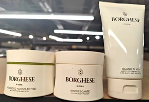 Borghese 3pc Set Fango Mud Mask, Rinfrescante Body Polish, Bango Di Vita Gel - Picture 1 of 3