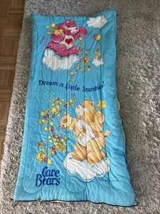 VTG 1983 CARE Bears Sleeping Bag American Greeting Corp Dream A Little Starshine - Picture 1 of 3