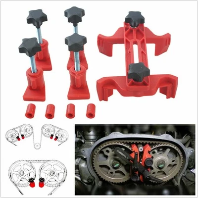 5pc Dual Cam Clamp Camshaft Lock Holder Engine Timing Sprocket Gear Locking Tool Foto 1 de 4