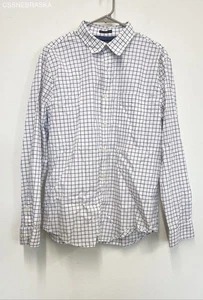 Banana Republic White Slim-Fit Organic Cotton Untucked Shirt - Size L - Picture 1 of 10
