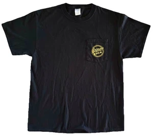 Shiner Bock Beer  Pocket T Shirt   Medium Black Cotton Crew Neck  Souvenir - Picture 1 of 4