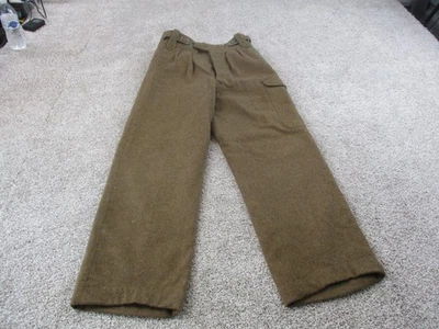 Pantalones de lana vintage 1955 del ejército británico Battledress 1949 patrón talla 4 Inglaterra Foto 1 de 4