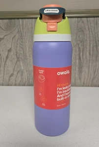 Owala 32 Unzen FreeSip Isolierte Edelstahl Wasserflasche mit Strohhalm Lila/Orange - Bild 1 von 11