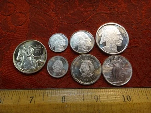 Lote de plata fraccional 1,95 onzas en total (azteca, búfalo, libertad permanente) - Imagen 1 de 13