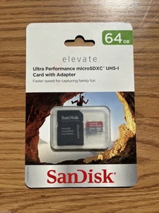 SanDisk Ultra PLUS microSDXC (UHS-1) (64GB) (SDSDQUIP-064G-T46) (NISB) - Picture 1 of 5