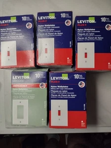 Leviton Wall Plates - Lot of 40 x Toggle Plates and 10 x Decora Rocker - NEW! - Picture 1 of 1