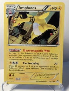 Ampharos 40/124 2012 B&W Dragons Exalted Pokemon Card Cosmos Holo Rare - Nm/Vlp - Picture 1 of 3