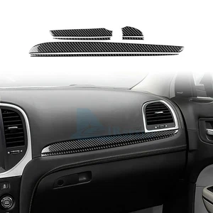 For Chrysler 300 2011-14 Center Dashboard Cover Trim Sticker Black Carbon Fiber - Bild 1 von 9