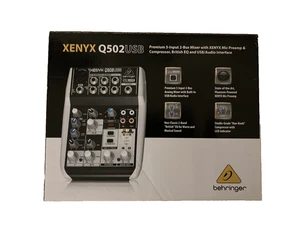 Behringer XENYX Q502USB 5-input Mixer With Power Supply and Box - Picture 1 of 4