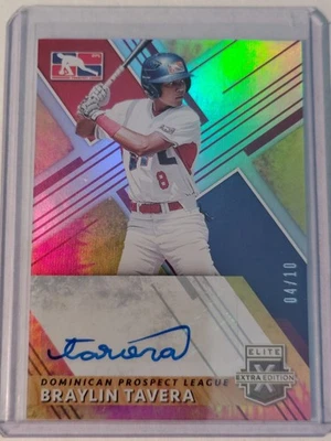 (#4/10) 2019 BRAYLIN TAVERA DONRUSS ELITE EXTRA AUTOGRAPH EDITION #212 ORIOLES $ - Image 1 of 4