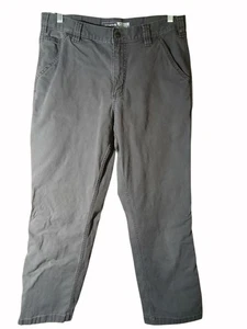 Pantalones de Trabajo Carhartt Gris Resistente Flex Lona Calce Relajado 34x32 34 Bolsillos Carga - Imagen 1 de 18