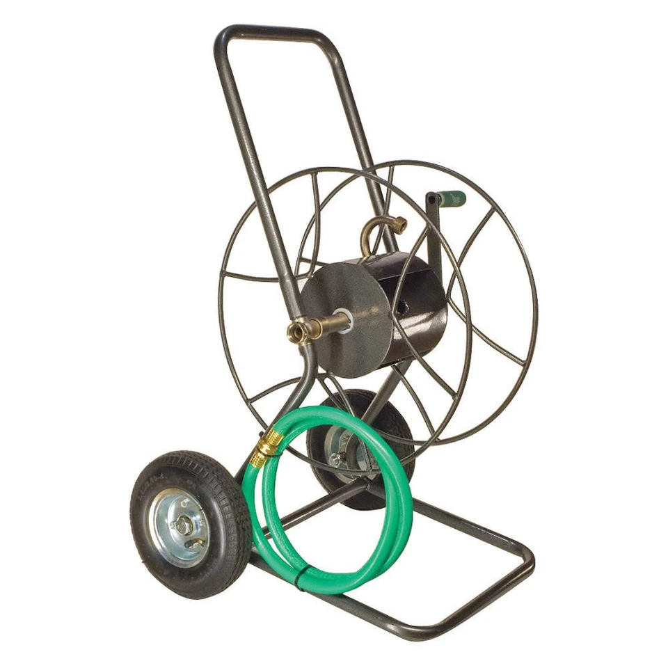 Yard Butler Portable 200 Foot Capacity Steel Garden Outdoor Hose Reel Truck