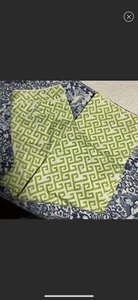 Elizabeth McKay Printed Crop Green and White Pants - Picture 1 of 3