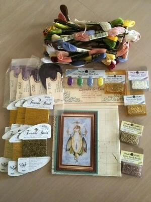 LAVENDER & LACE Angel of Healing w/ NEEDLEPAINTS M Leavitt-Imblum L&L57 2003 - Image 1 of 4