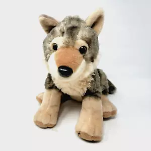 Wild Republic sitzt braun Holz Wolf weich Plüschtier Kuscheltier Spielzeug Freund 12 Zoll - Bild 1 von 9