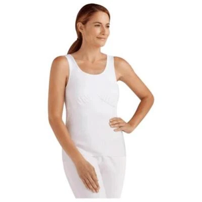 Camisa pós-cirurgia Amoena 2105 bolsa de drenagem mastectomia branca tamanho 3X - Imagem 1 de 4