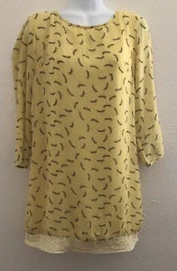MODBE Dragonfly Print Dress, Yellow, M - Picture 1 of 9