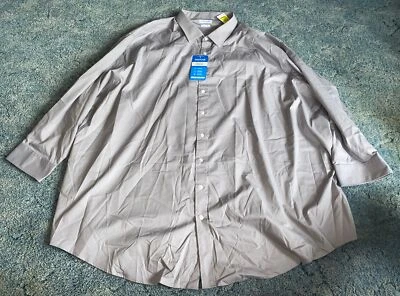 New Haggar Men's Classic Fit Premium Comfort Dress Shirt. Sz 22 (35-36) & Gray - Image 1 of 2