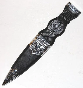 Large Celtic Scottish Sgian Skean Dubh Dirk Dagger 10.5" Knife Thistle Handle - Picture 1 of 4