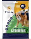 20 XL Cat Litter Tray Liners with Drawstrings Scratch Resistant Bags
