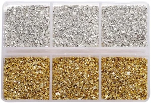 2 Boxes Crushed Glass Craft Glitter Small Broken Glass Pieces Irregular Metallic - Picture 1 of 2