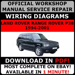 OFFICIAL WORKSHOP Service Repair MANUAL LAND ROVER RANGE ROVER P38 1994-2001 - Picture 1 of 6