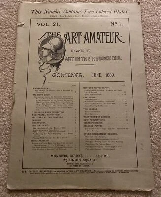 Antique The Art Amateur Monthly Journal June 1889 New York Art Ads Photos 16x12 - Image 1 of 4