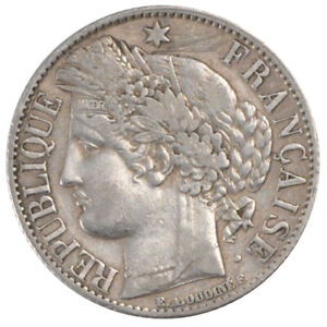 [#56917] Coin, France, Cérès, Franc, 1872, Bordeaux, AU, Silver, KM:822.2