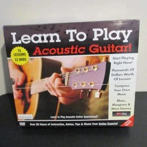 Learn to Play Acoustic Guitar - VERY GOOD.  75 Lessons, 12 DVDs. - Imagen 1 de 3