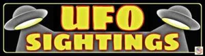 UFO SIGHTINGS MINI STREET SIGN! 3"X12" METAL USA MADE ALIEN FUNNY MAN CAVE BAR - Picture 1 of 1